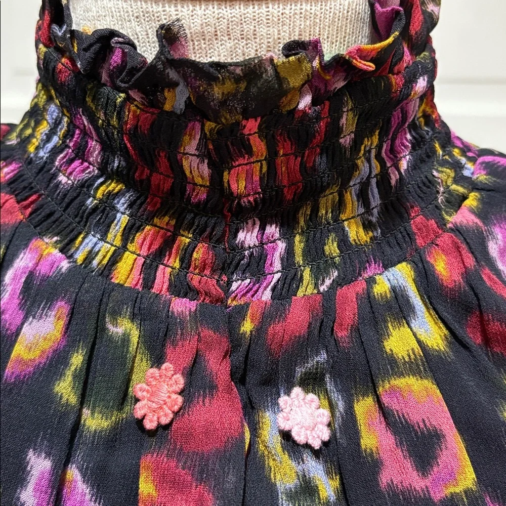 Farm Rio sz M long sleeve ruffled floral midi dress - Picture 7 of 13